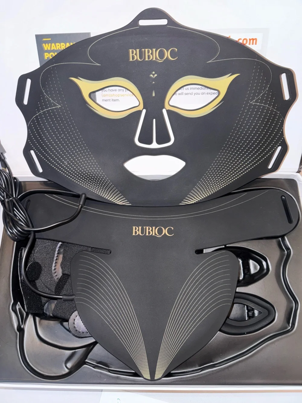 LED Red Light Face & Neck Mask Set, NEW